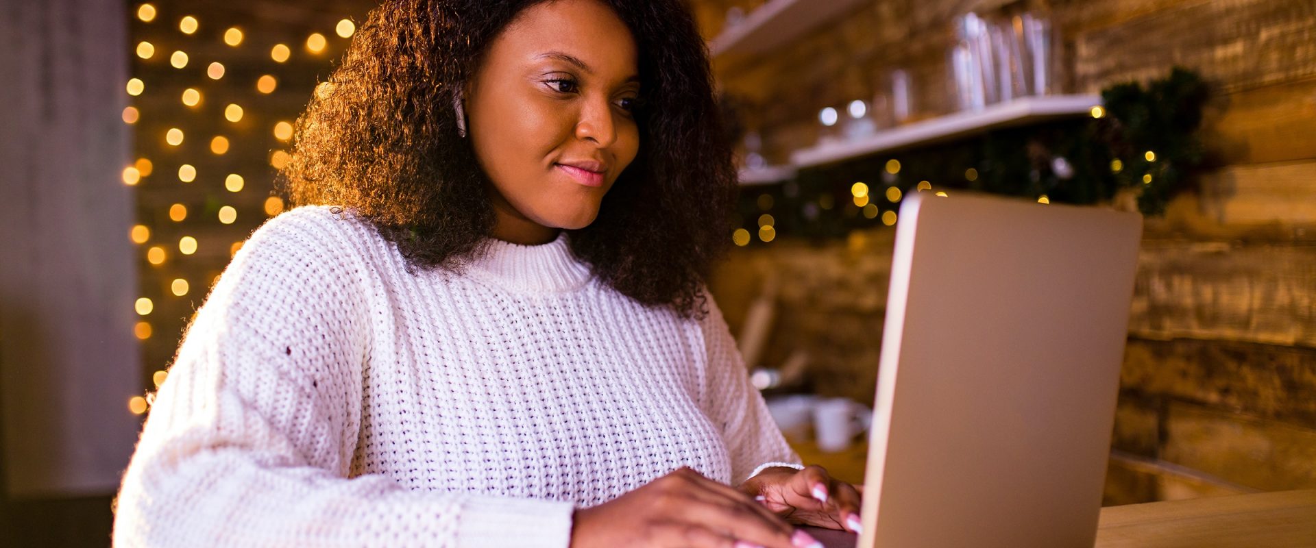 Woman on a laptop